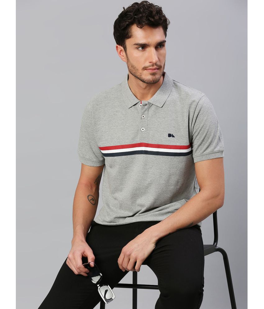     			Dennis Lingo - Grey Cotton Blend Slim Fit Men's Polo T Shirt ( Pack of 1 )