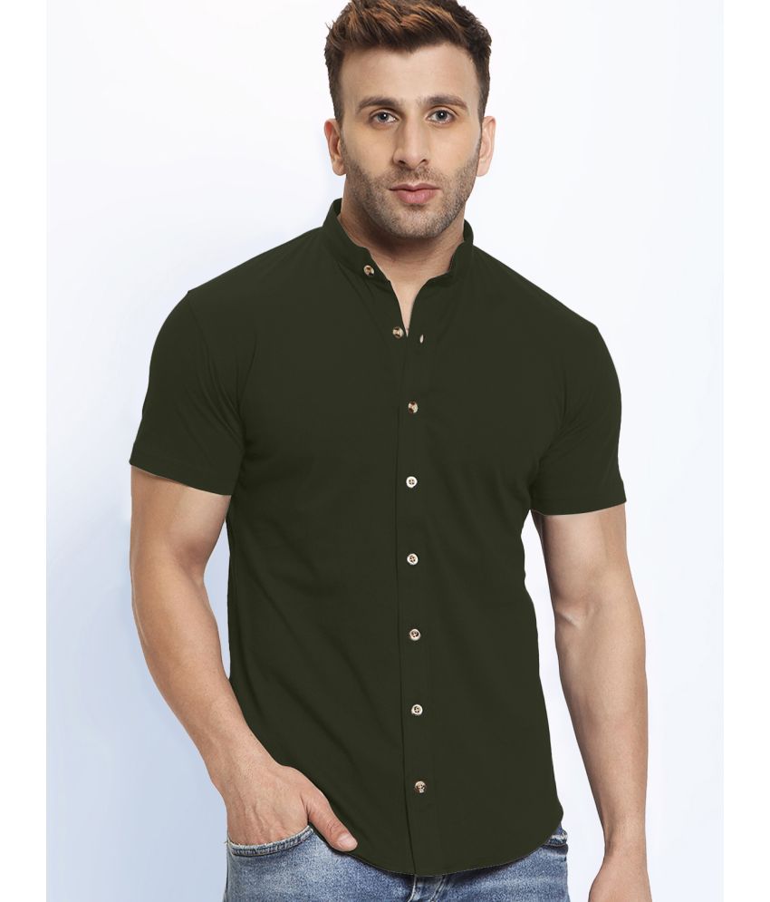     			GESPO - Olive Cotton Blend Regular Fit Men's Casual Shirt ( Pack of 1 )