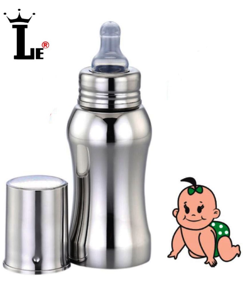     			LEROYAL - 200 Silver Feeding Bottle ( Pack of 1 )