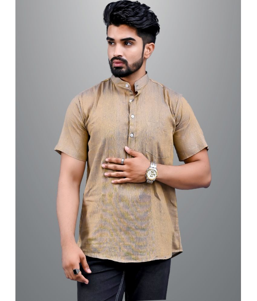     			QuaClo - Brown Cotton Men's Regular Kurta ( Pack of 1 )