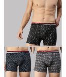 Pack of 3 Lux Cozi - Black Cotton Men's Trunks