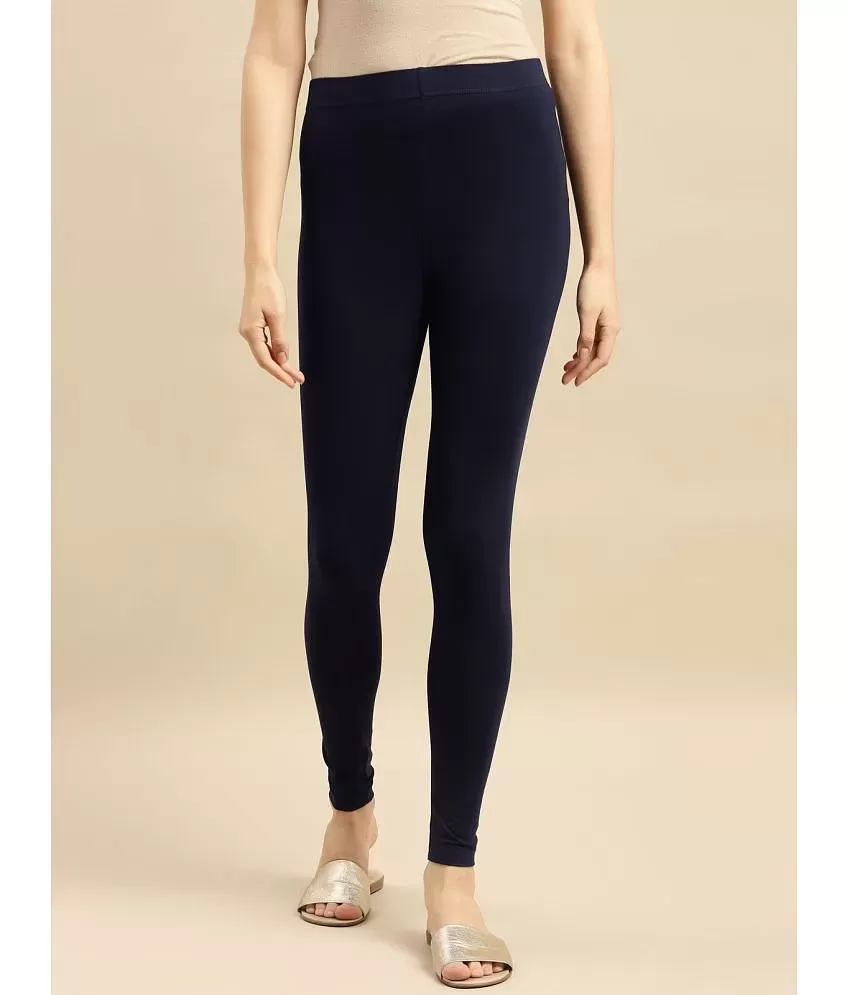 Buy online Pink Solid Ankle Length Leggings from Capris & Leggings for  Women by W for ₹430 at 46% off | 2024 Limeroad.com