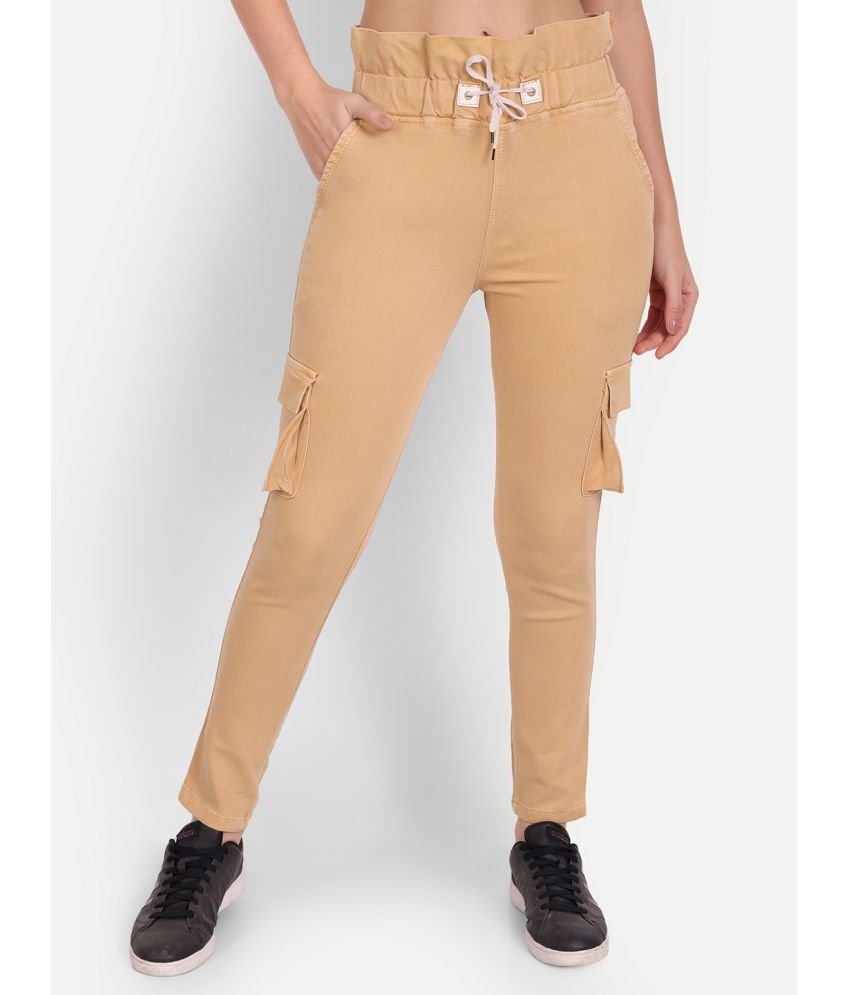     			AngelFab - Yellow Denim Skinny Women's Casual Pants ( Pack of 1 )