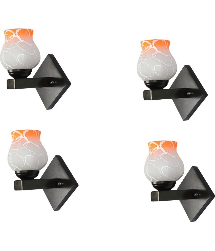     			Somil - Orange Wallchiere ( Pack of 4 )