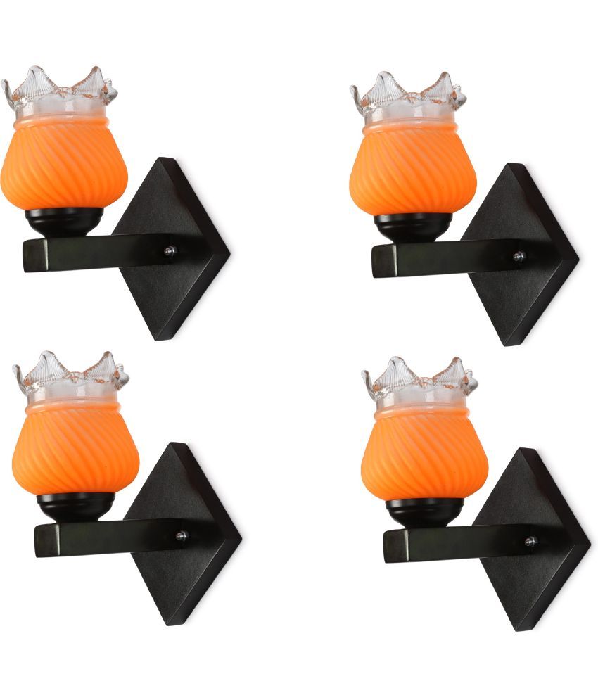     			Somil - Orange Wallchiere ( Pack of 4 )