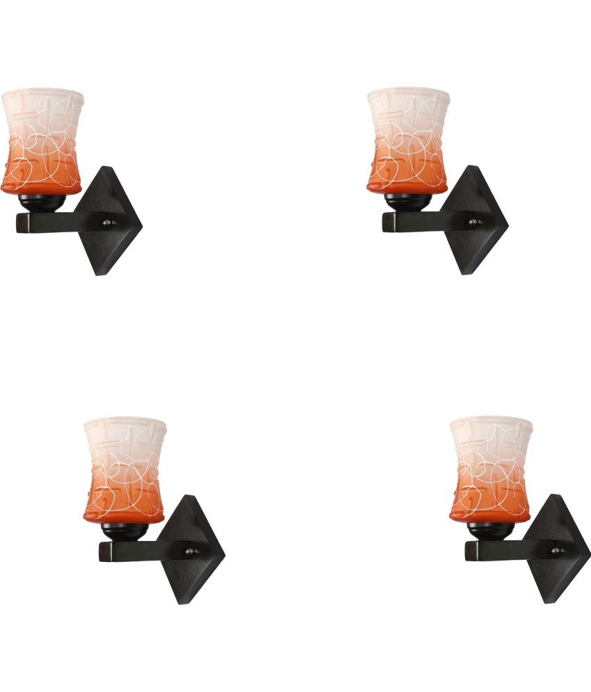     			Somil - Orange Wallchiere ( Pack of 4 )