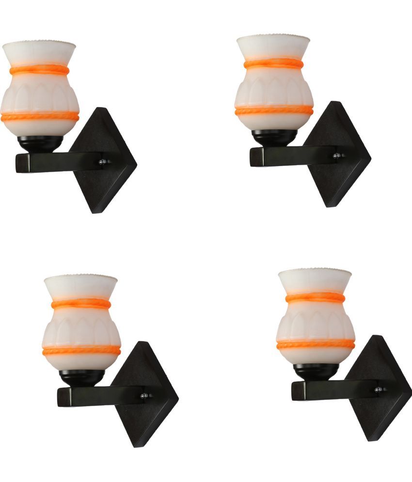     			Somil - Orange Wallchiere ( Pack of 4 )