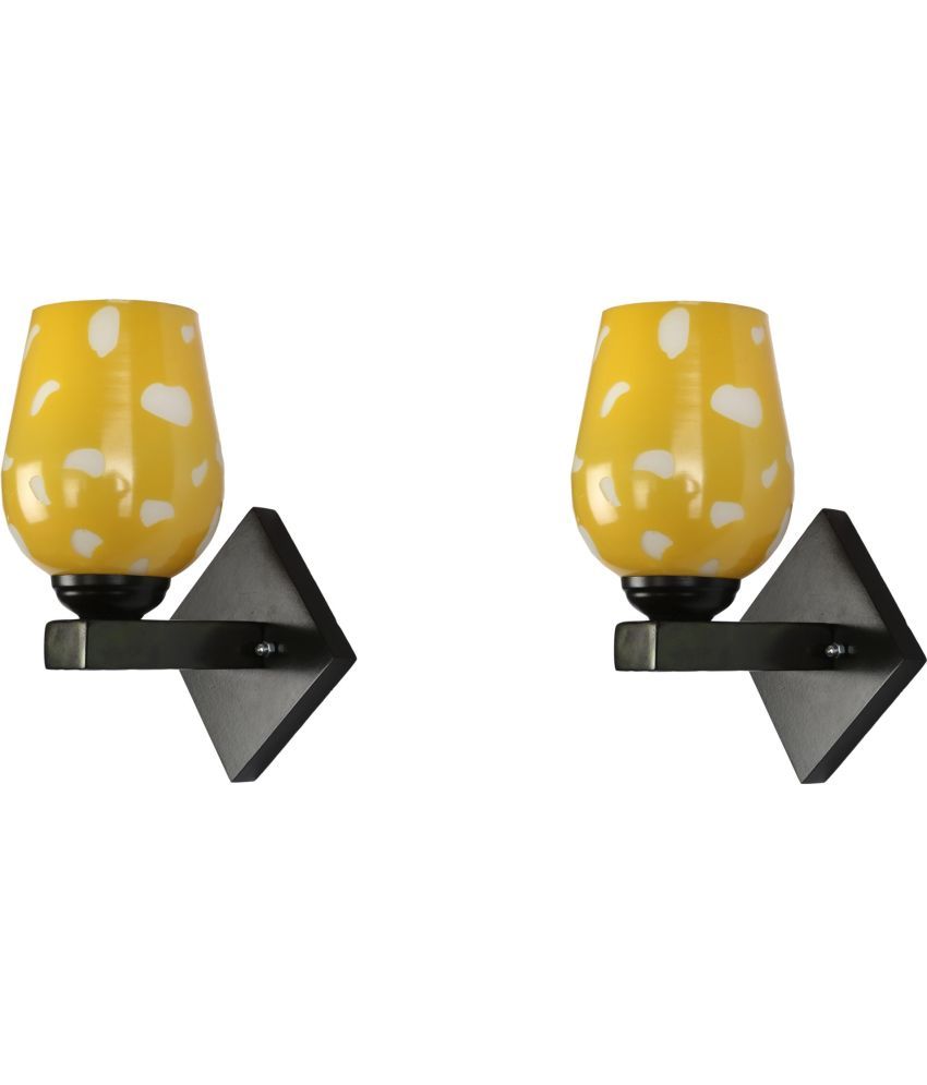     			Somil - Yellow Wallchiere ( Pack of 2 )