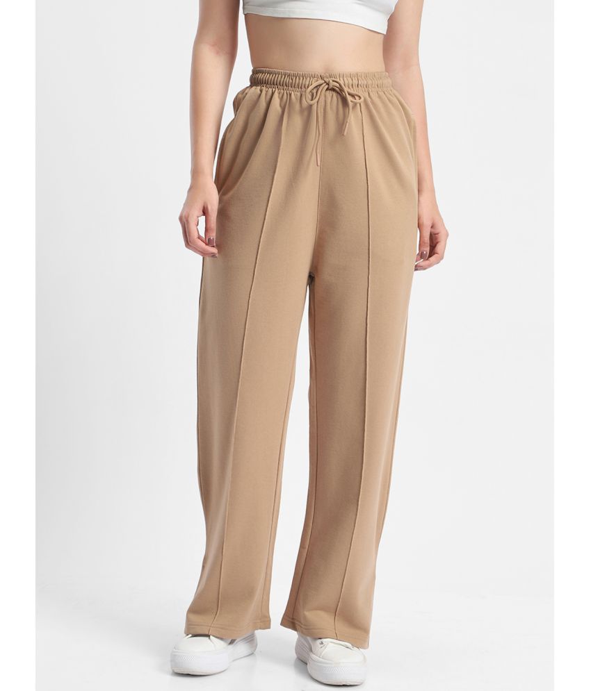     			Bewakoof - Brown Cotton Regular Women's Casual Pants ( Pack of 1 )