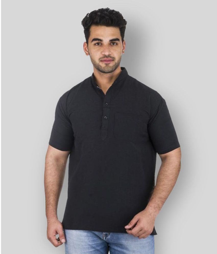     			DESHBANDHU DBK - Black Cotton Blend Men's Regular Kurta ( Pack of 1 )