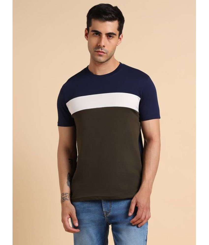     			Dennis Lingo - Navy 100% Cotton Slim Fit Men's T-Shirt ( Pack of 1 )