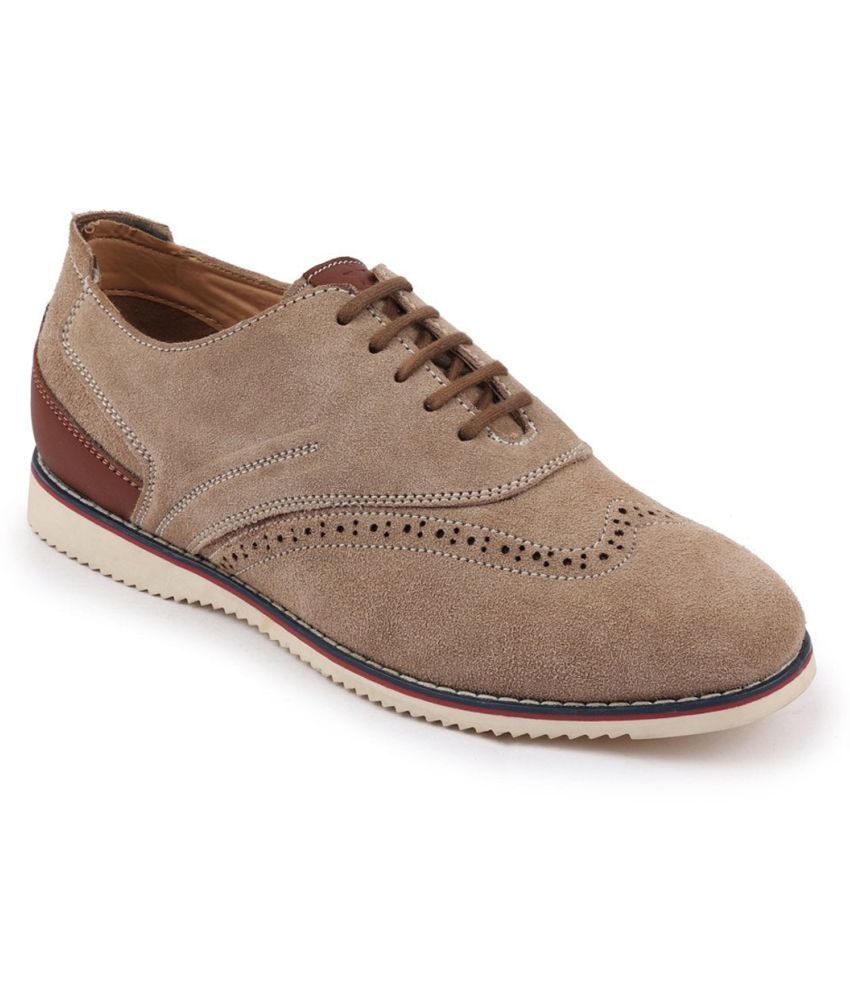     			Fausto - Beige Men's Dual Shade Formal Shoes