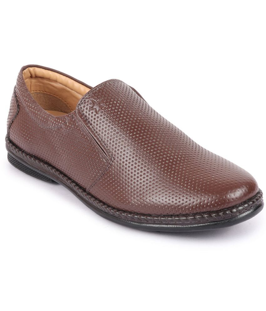     			Fausto - Brown Men's Slip On Formal Shoes