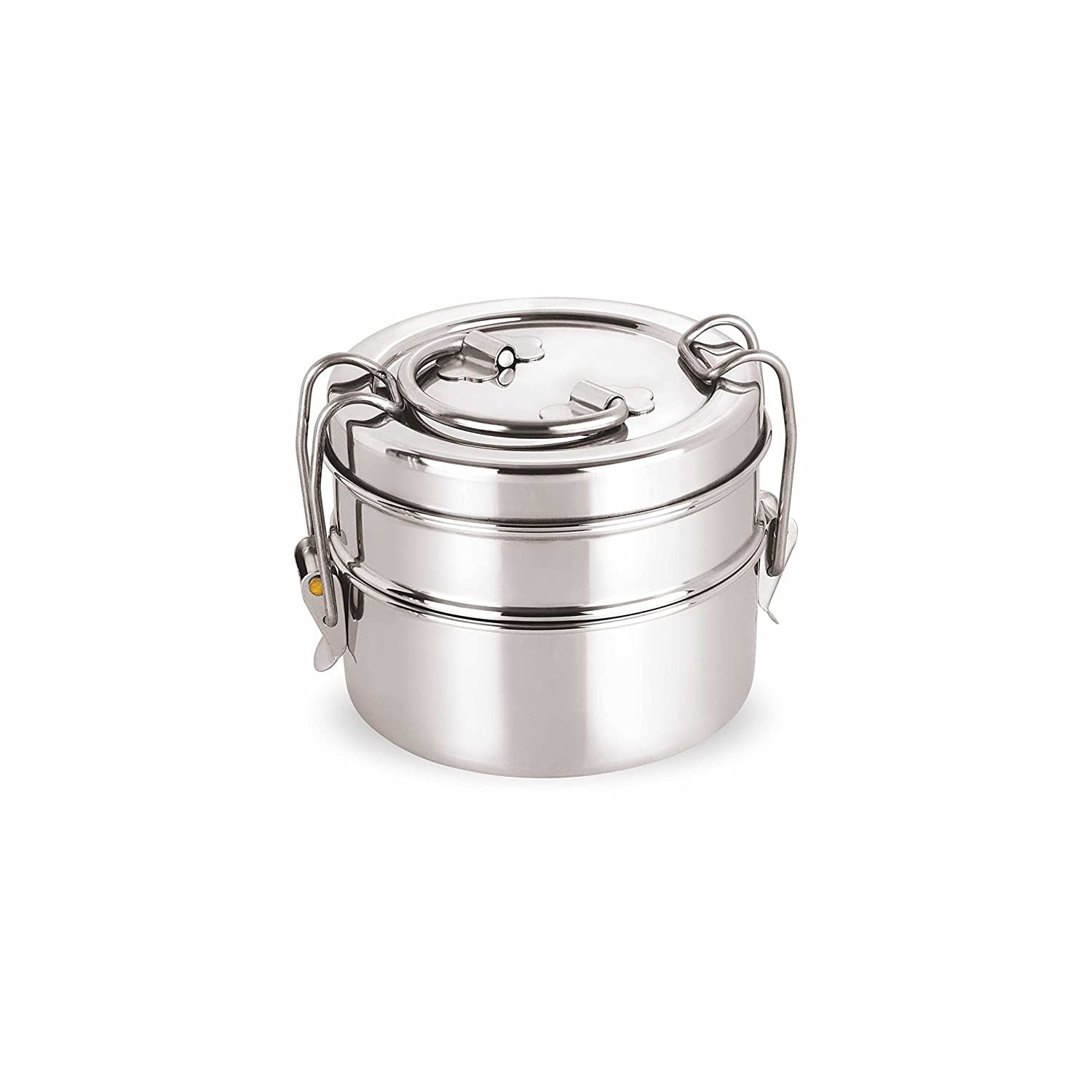     			Neelam Clipper Stainless Steel Tiffin Box Set, 2-Pieces, Silver-800 ml