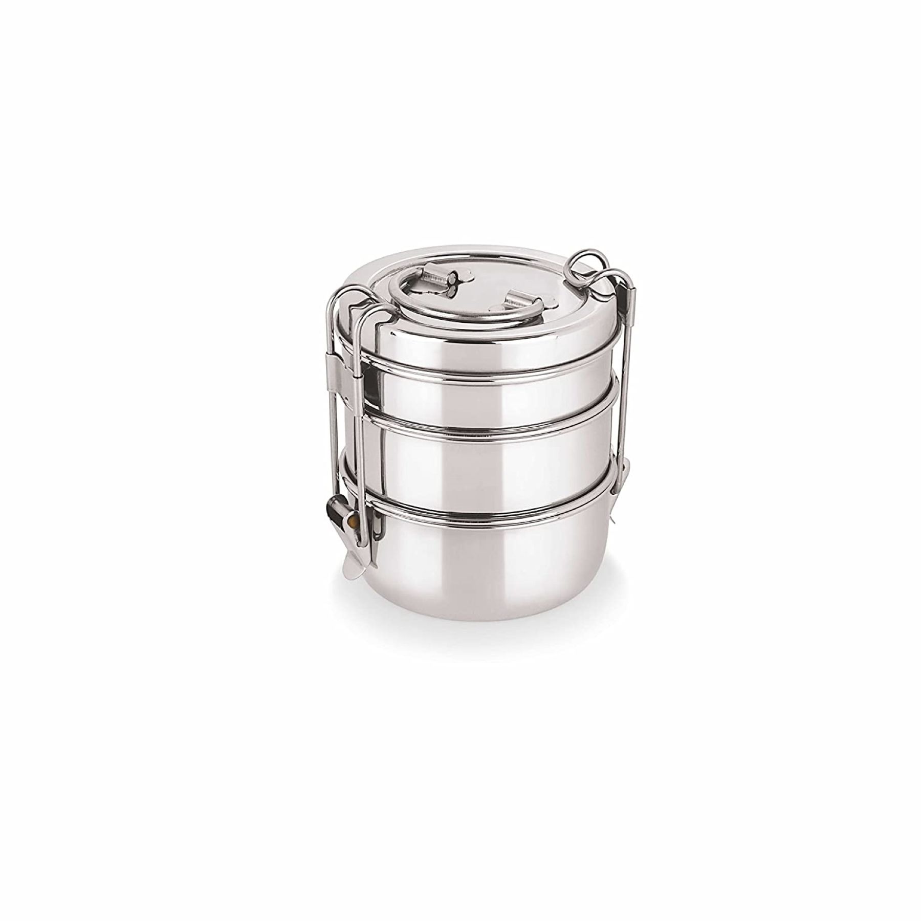     			Neelam Stainless Steel Two Compartment Tiffin Box with Lid, 800 ml, Silver