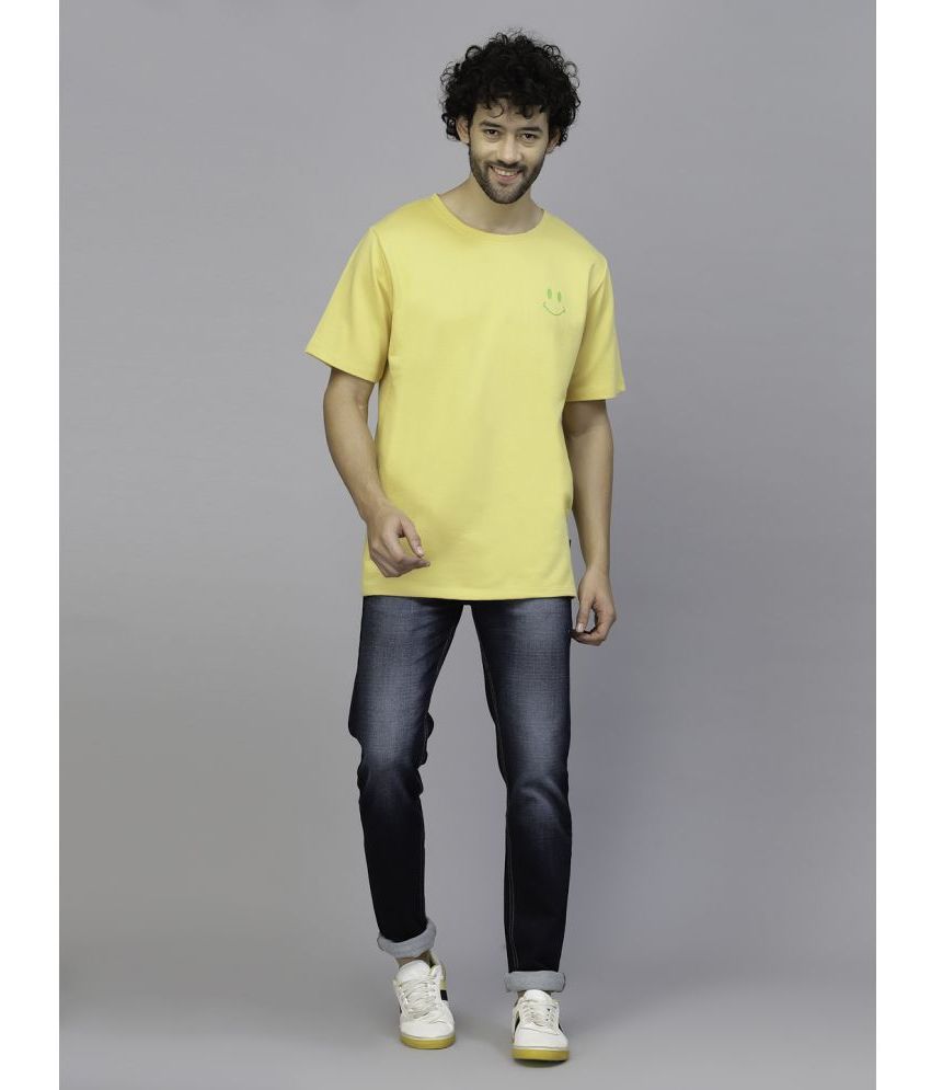     			Rigo - Yellow 100% Cotton Oversized Fit Men's T-Shirt ( Pack of 1 )