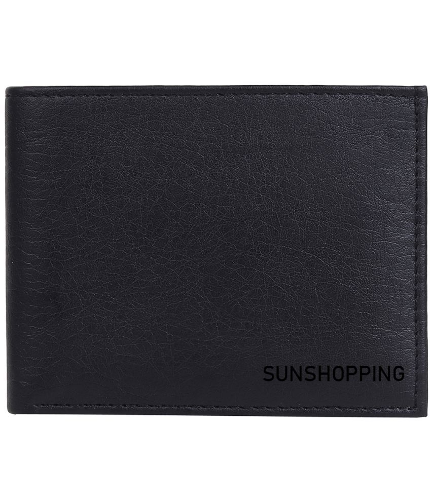     			SUNSHOPPING - Black PU Men's Regular Wallet ( Pack of 1 )