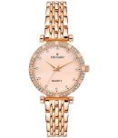 EDINARO - Peach Stainless Steel Analog Womens Watch