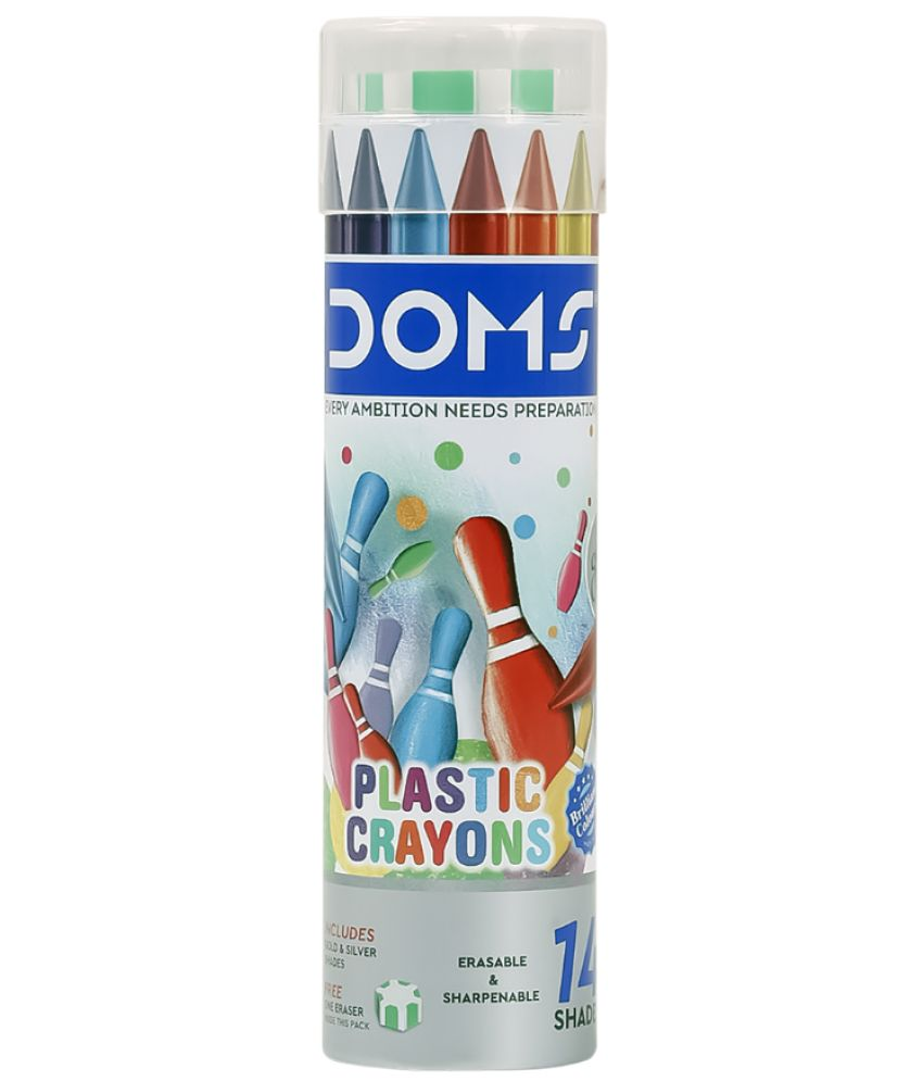     			Doms Plastic Crayon 14 Sh ( Pack Of 4 )