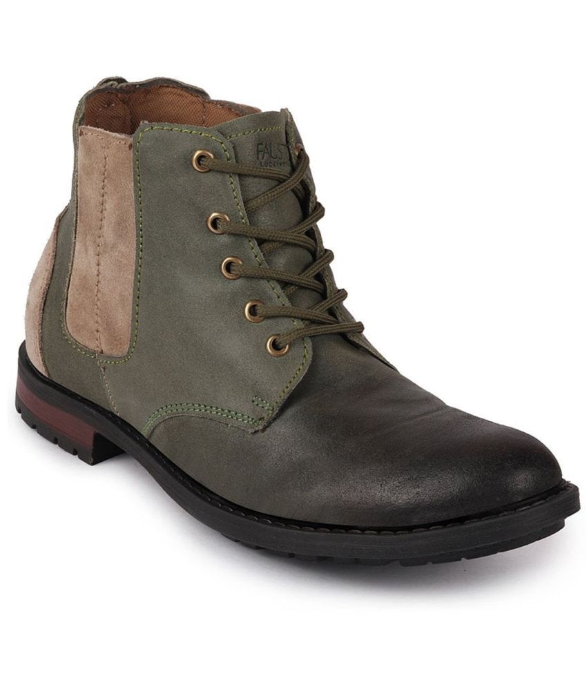     			Fausto - Olive Men's Casual Boots