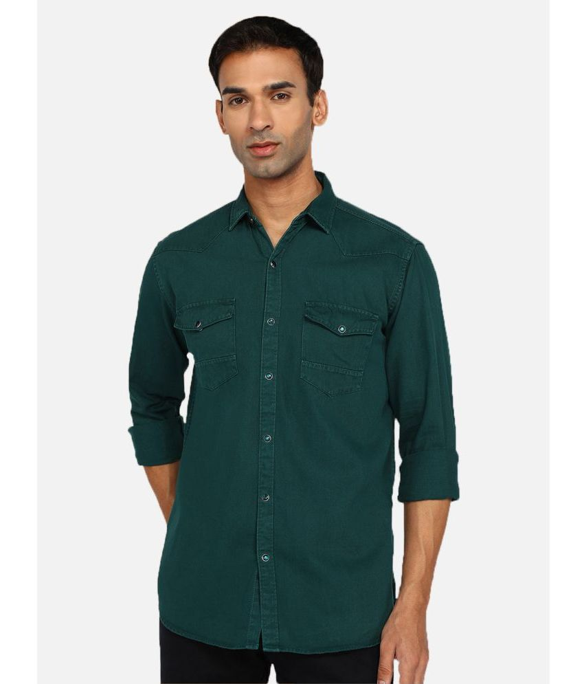     			Kuons Avenue - Green Denim Regular Fit Men's Casual Shirt ( Pack of 1 )