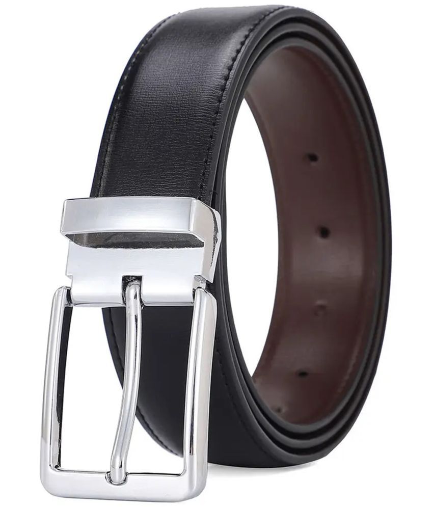     			Loopa - Black Leather Men's Reversible Belt ( Pack of 1 )