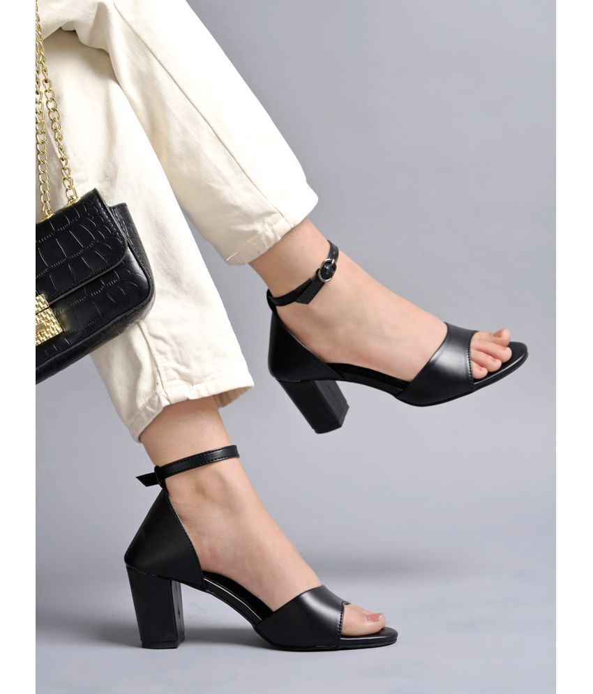     			Shoetopia - Black Women's Sandal Heels