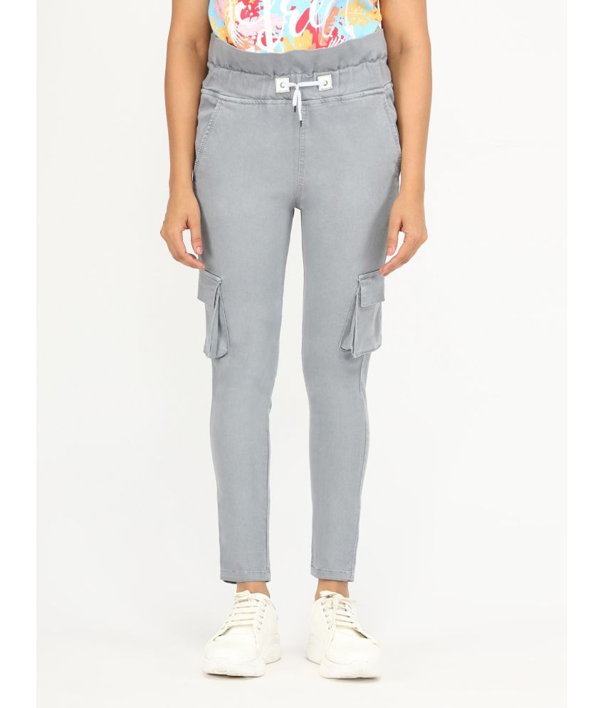     			AngelFab - Grey Denim Skinny Women's Cigarette Pants ( Pack of 1 )