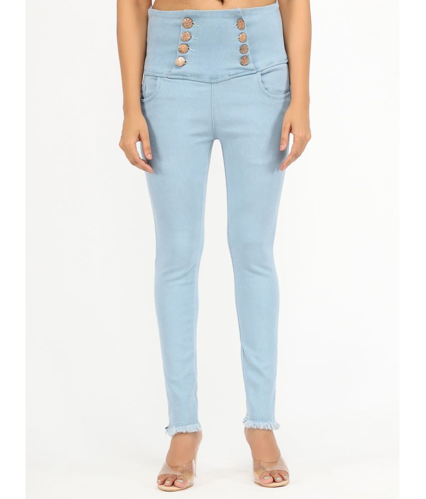     			AngelFab - Light Blue Denim Skinny Fit Women's Jeans ( Pack of 1 )