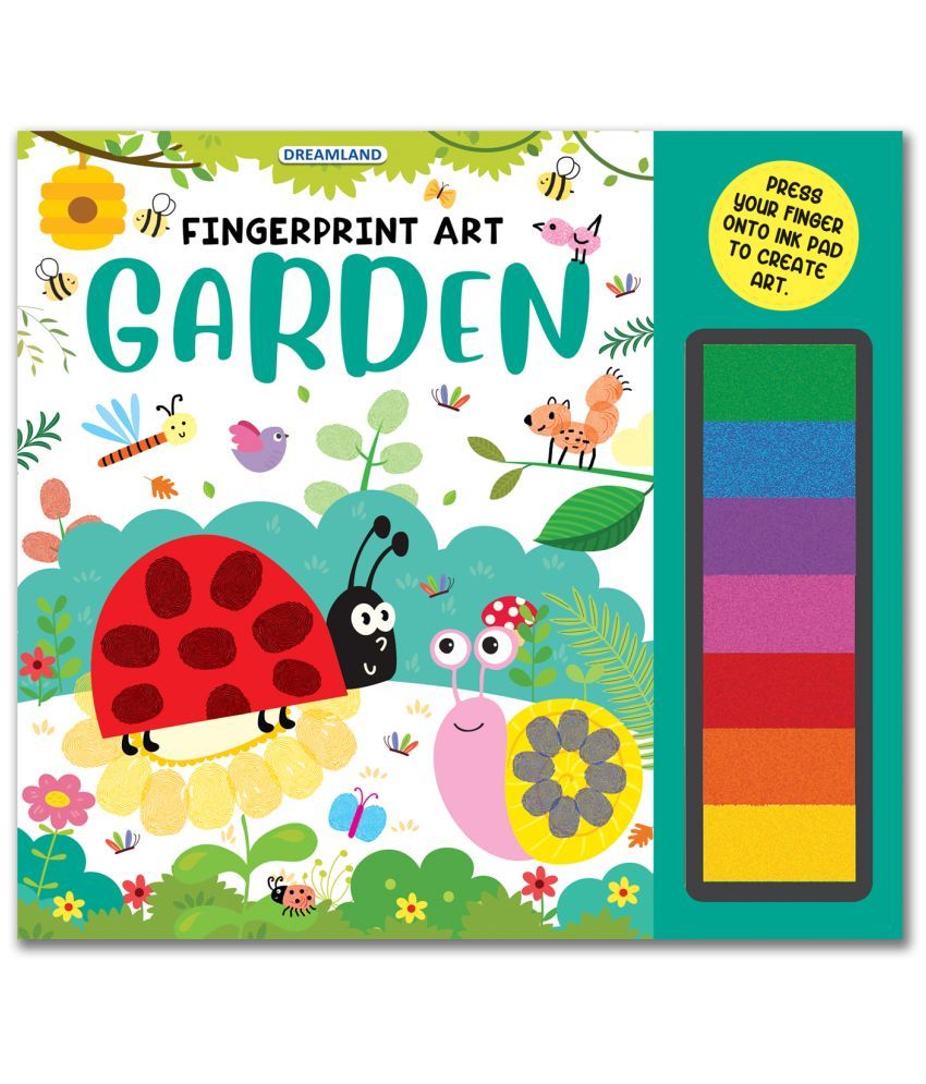     			Fingerprint Art Activity Book for Children - Garden with Thumbprint Gadget : Pick and Paint Coloring Activity Book For Kids Fingerprint Colouring Book for Kid