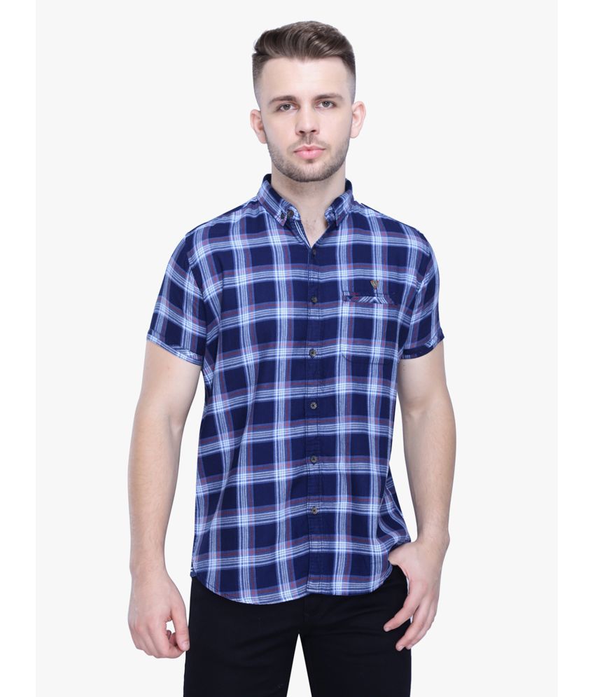     			Kuons Avenue - Blue 100% Cotton Slim Fit Men's Casual Shirt ( Pack of 1 )
