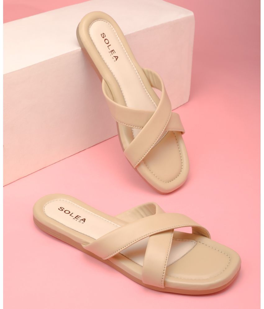     			Paragon Beige Floater Sandals