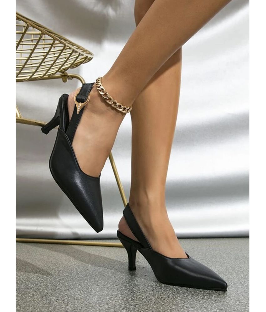     			Shoetopia - Black Women's Mules Heels