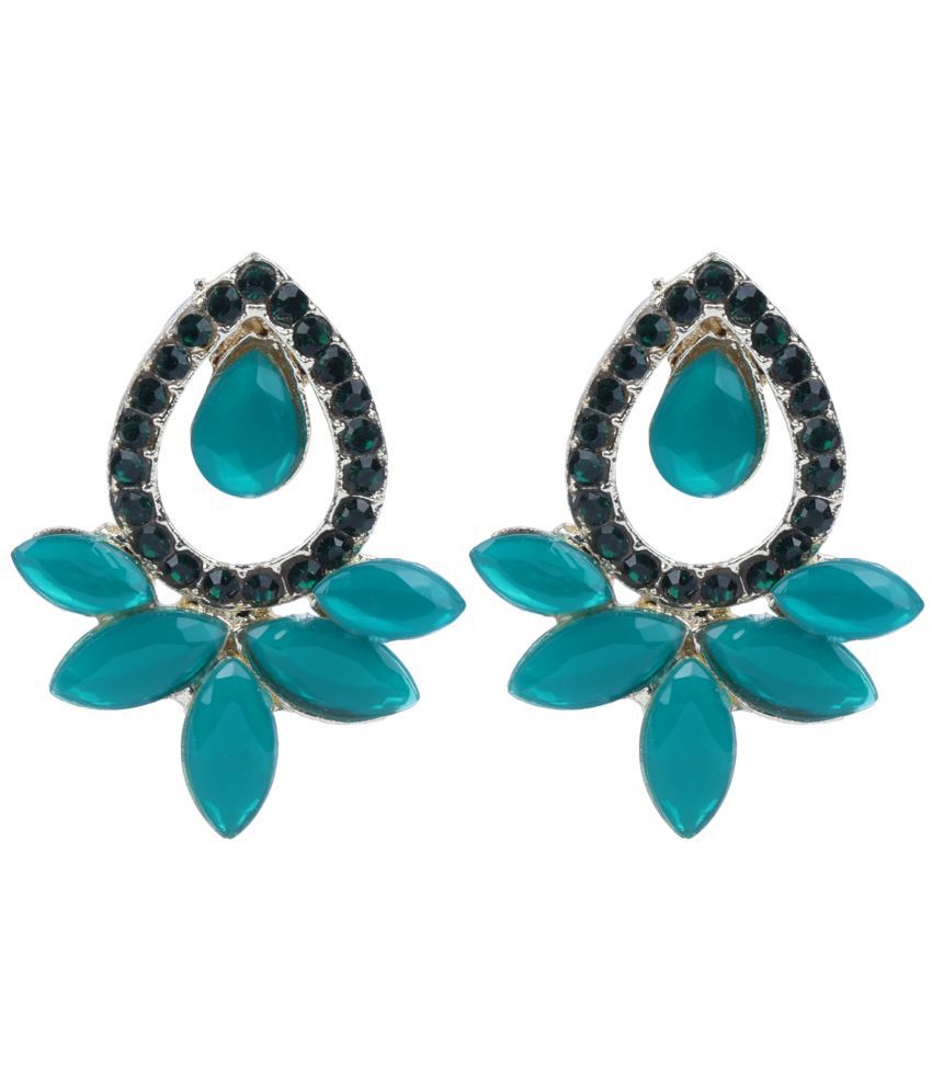     			Sunhari Jewels - Green Stud Earrings ( Pack of 1 )