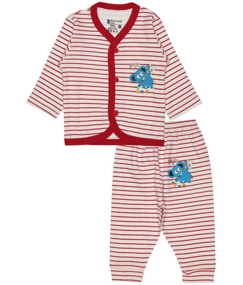     			Bodycare Pack of 1 Unisex for Baby Cotton Blend Shirt & Trouser ( Red )