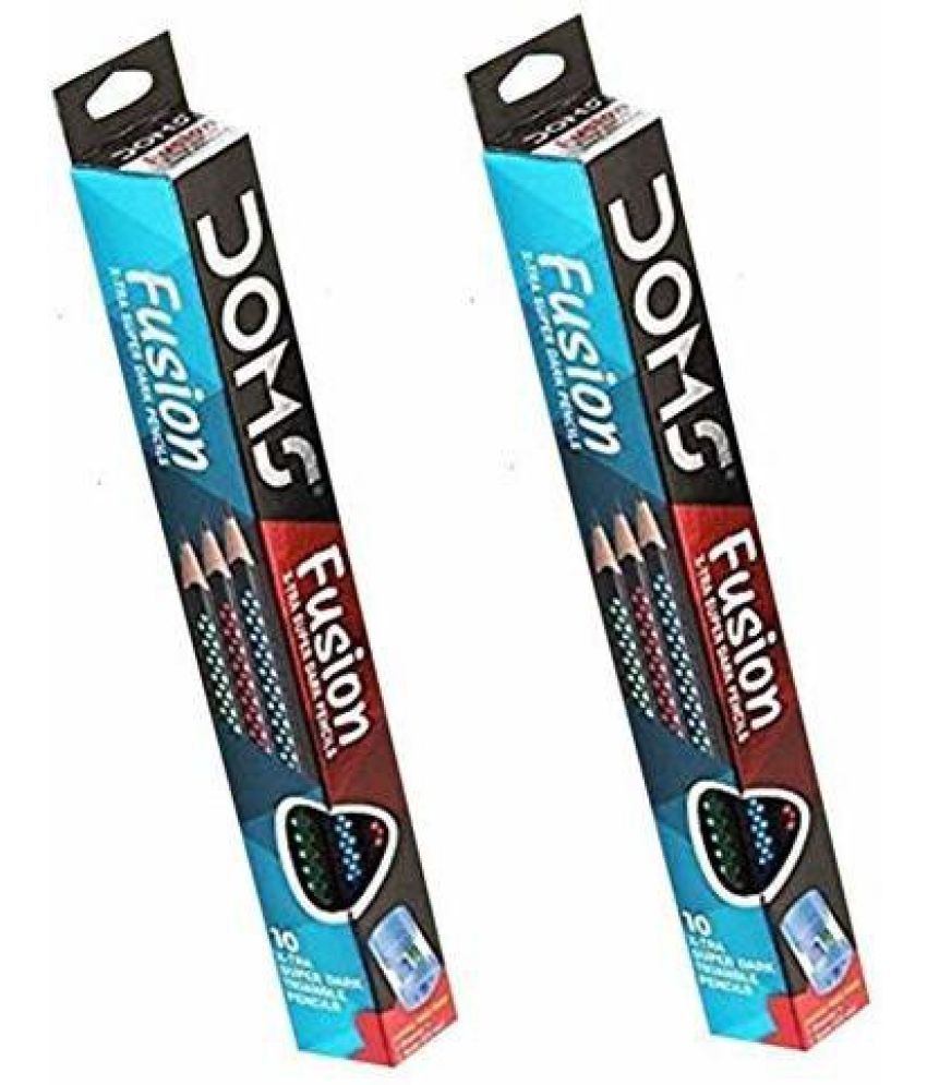     			DOMS Fusion X-tra Super Dark Pencils (Set of 4 Packets - 40 Pencils; Free: One Chalkholder including a Dustless Chalk) ()