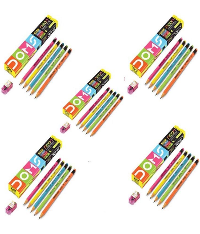     			DOMS RUBBER TIPPED PENCIL WITH SHARPENER *PACK OF 50 PENCILS WITH 5 SHARPENERS* ()