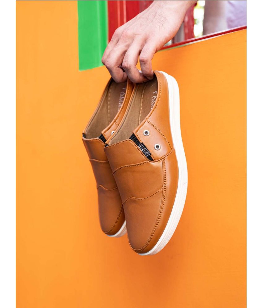     			Fausto - Beige Men's Slip-on Shoes