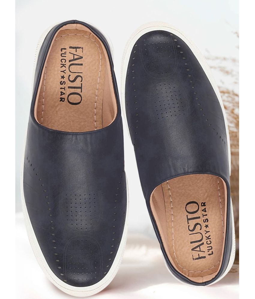     			Fausto - Blue Men's Slip-on Shoes