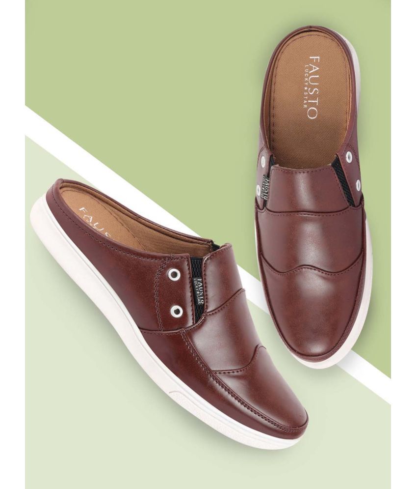     			Fausto - Brown Men's Slip-on Shoes