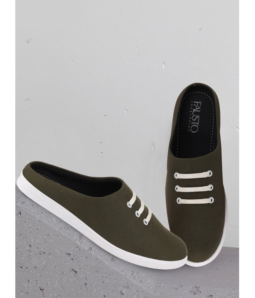     			Fausto - Olive Men's Slip-on Shoes