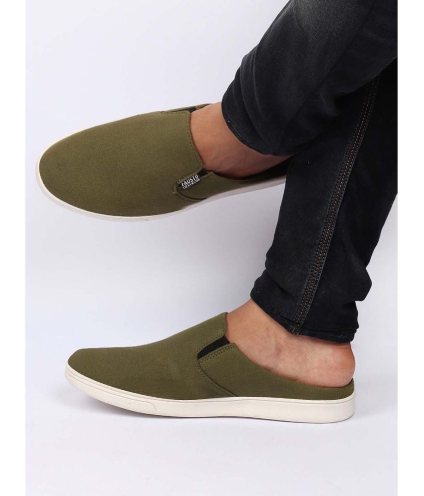     			Fausto - Olive Men's Slip-on Shoes