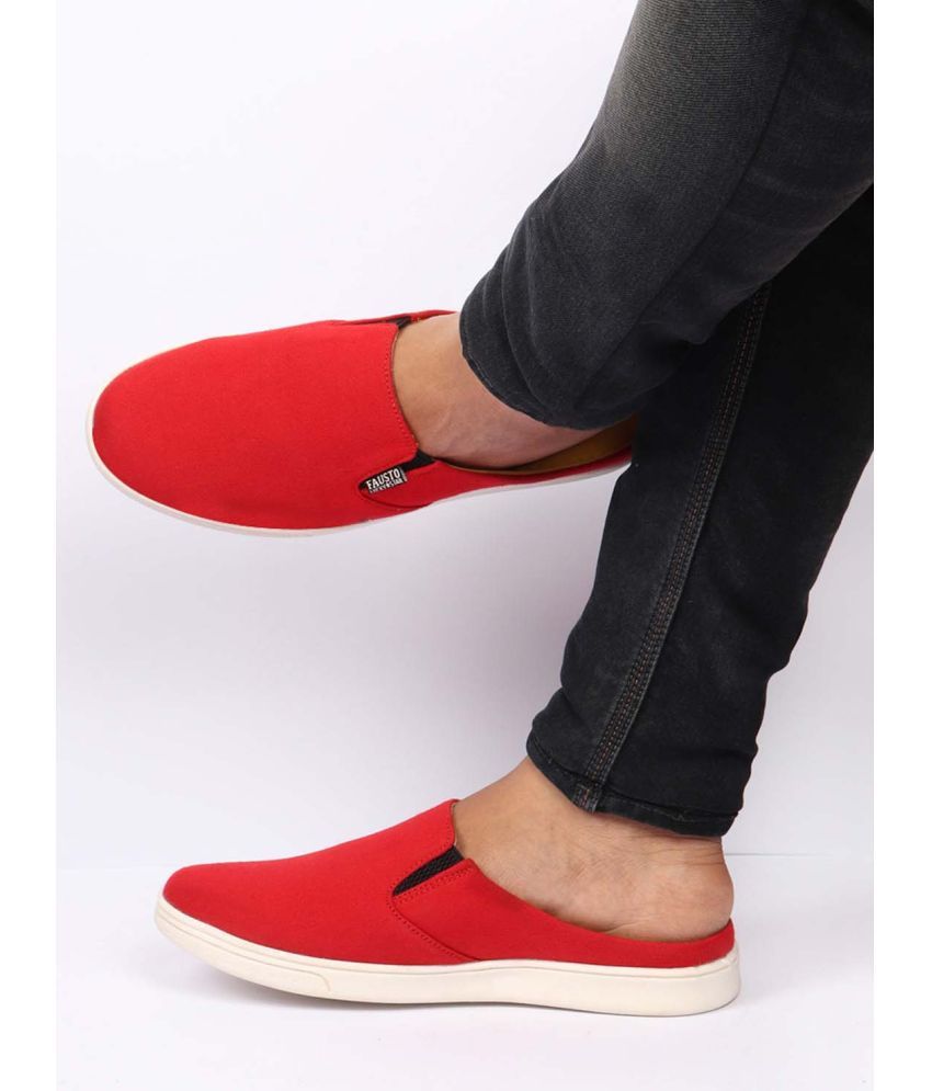     			Fausto - Red Men's Slip-on Shoes