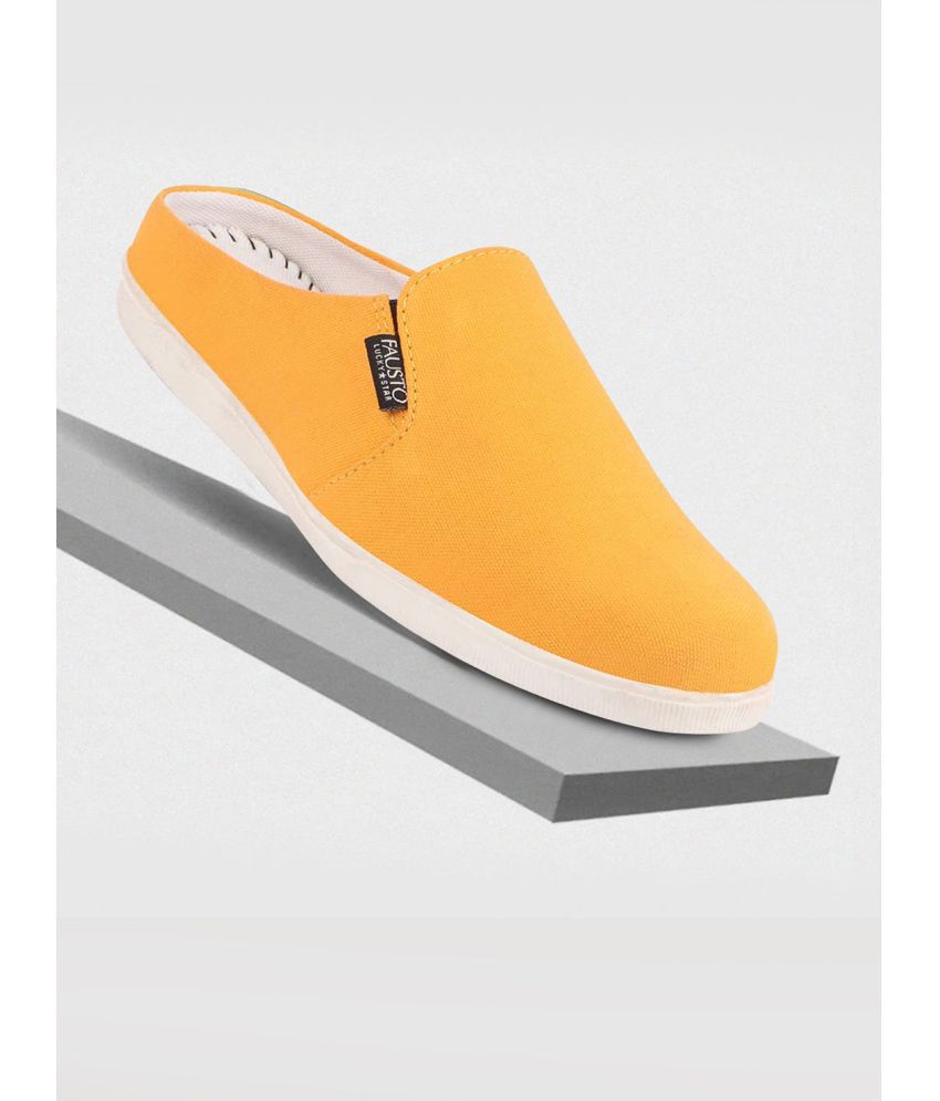     			Fausto - Yellow Men's Slip-on Shoes