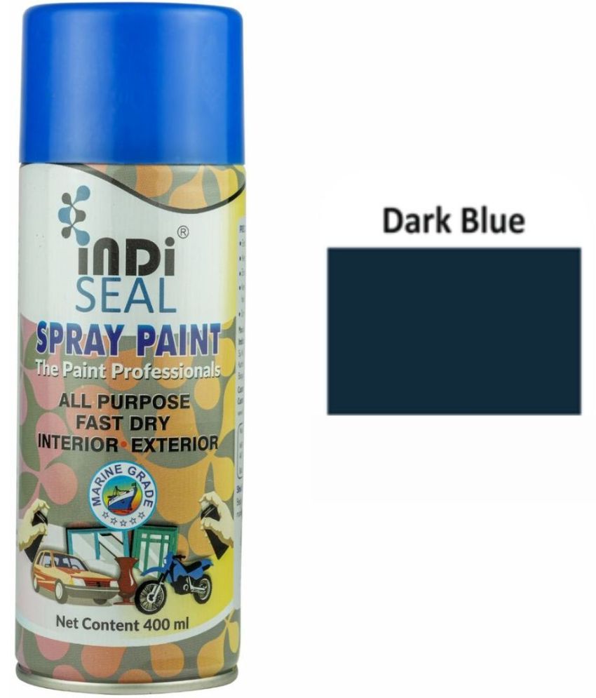     			INDISEAL All Purpose Fast Dry Interior/Exterior | DIY for Automotive, Metal, Wood & Wall Dark Blue Spray Paint 400 ml (Pack of 1)