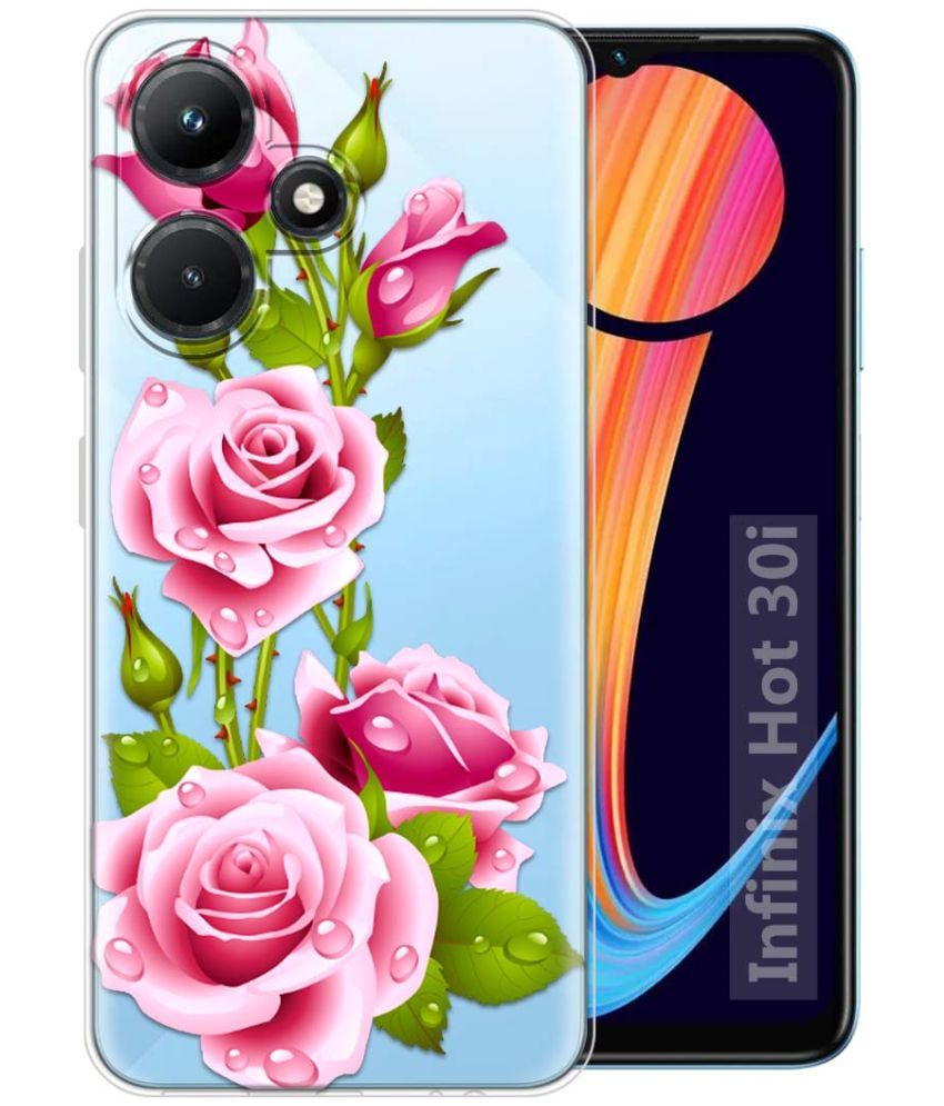     			NBOX - Multicolor Printed Back Cover Silicon Compatible For Infinix Hot 30i ( Pack of 1 )