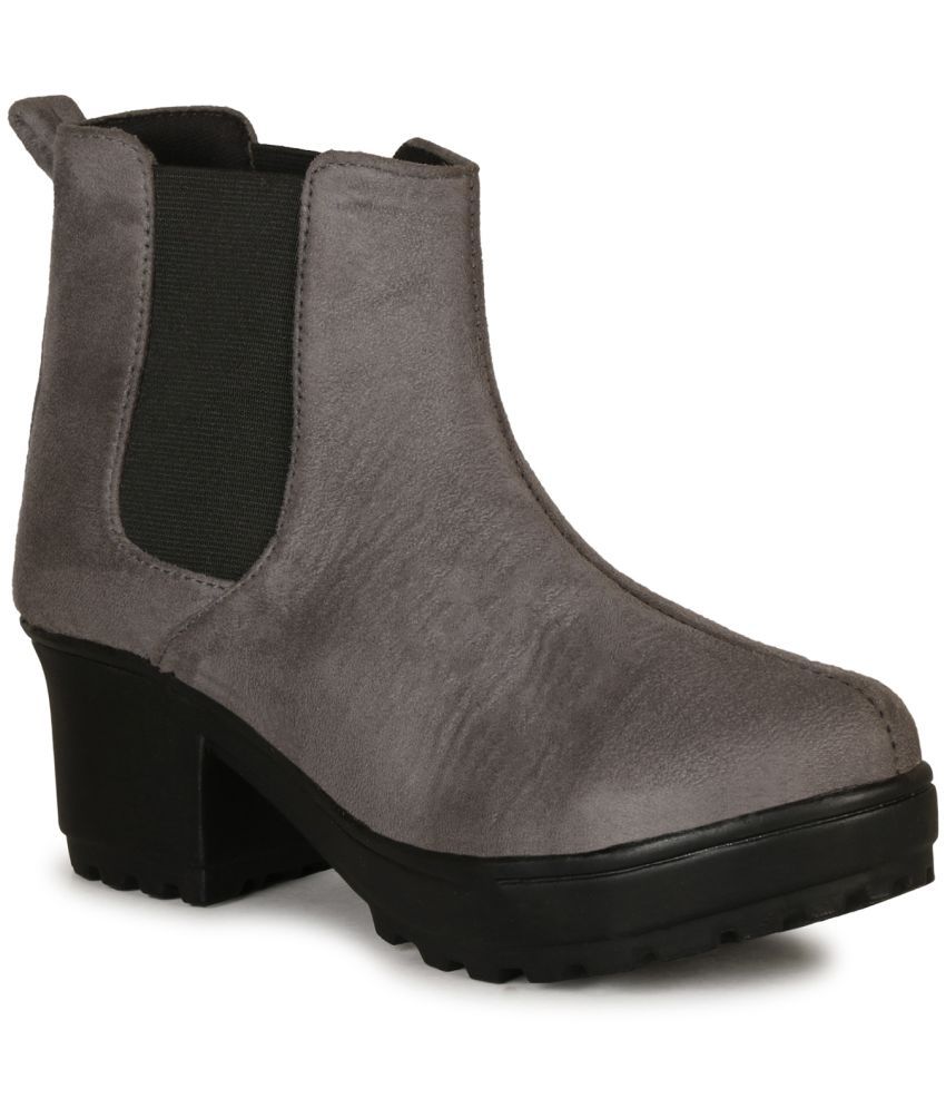     			Commander - Gray Women's Ankle Length Boots