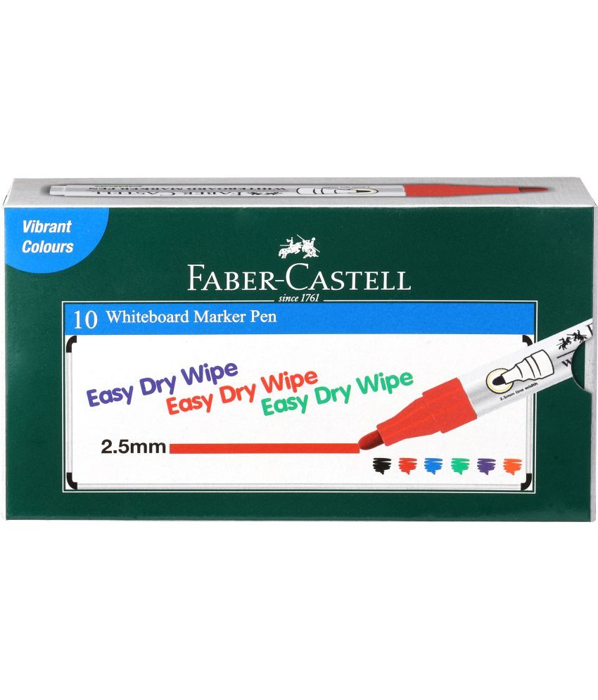     			FABER-CASTELL Whiteboard Marker Red Box (Set of 10, Red)