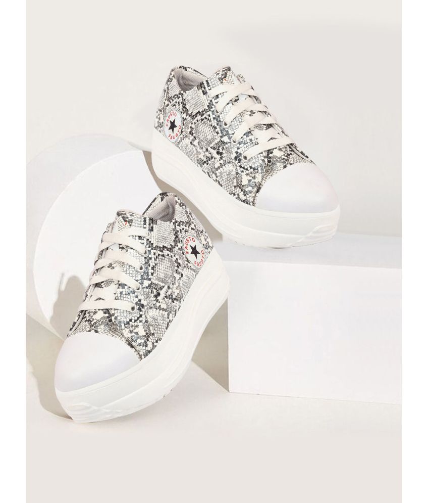     			Fausto - White Women's Sneakers