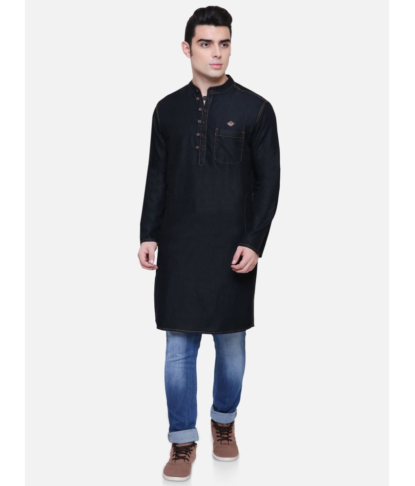     			Kuons Avenue - Black Cotton Men's Regular Kurta ( Pack of 1 )